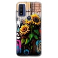 thumbnail image 1 of MUNDAZE Motorola Moto G Pure G Power 2022 G Play 2023 Shockproof Clear Hybrid Phone Case Sunflowers Graffiti Painting Art Cover, 1 of 5