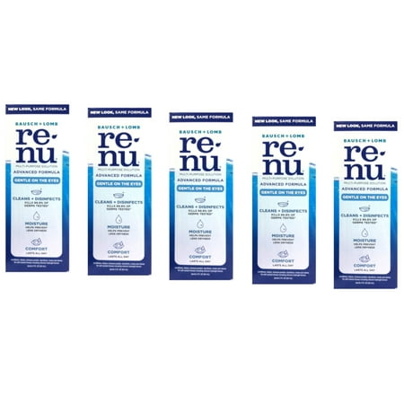 Renu Contact solution, Advanced Triple Disinfectant Formula 2 fl oz - 5 Pack