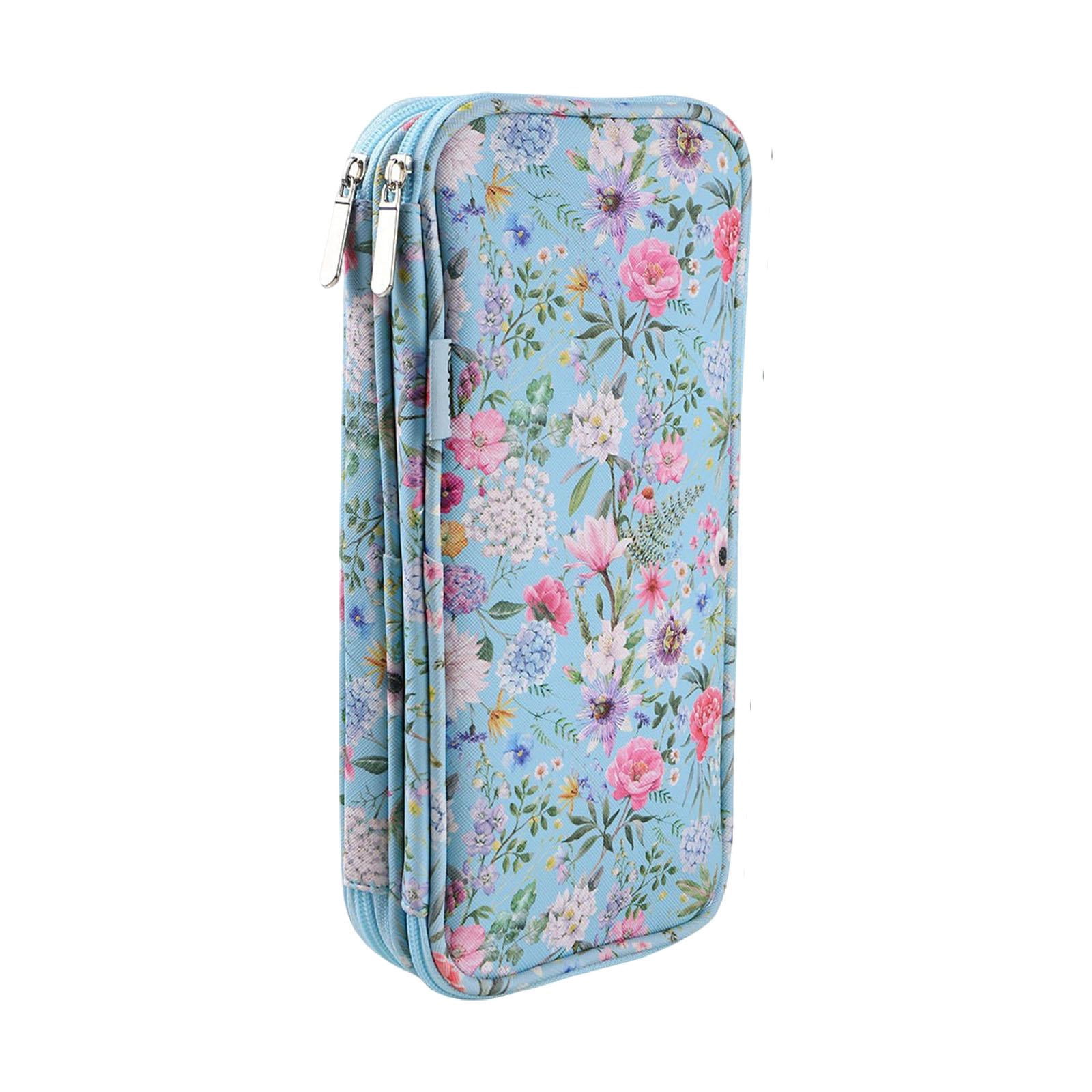 HOMYL Crochet Hook Case, Knitting Bag, Sewing Accessory Organizer, Waterproof, Easy to Blue