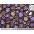 thumbnail image 2 of Soimoi Black Cotton Duck Fabric Multicolor Mandala Print Fabric by Yard 42 Inch Wide, 2 of 3
