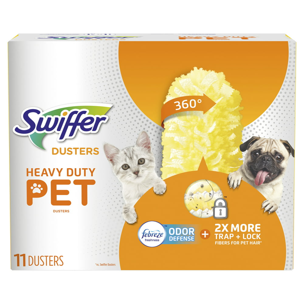 Swiffer Duster Pet Heavy Duty Refills, Febreze Odor 