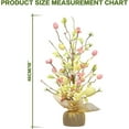 thumbnail image 2 of Easter Decorations, 18 Inch Pre-Lit Easter Egg Tree Tabletop Decor with Delicate Ornaments, for Home Party Wedding Holiday Spring Summer Decoration, Yellow/Pink., 2 of 6
