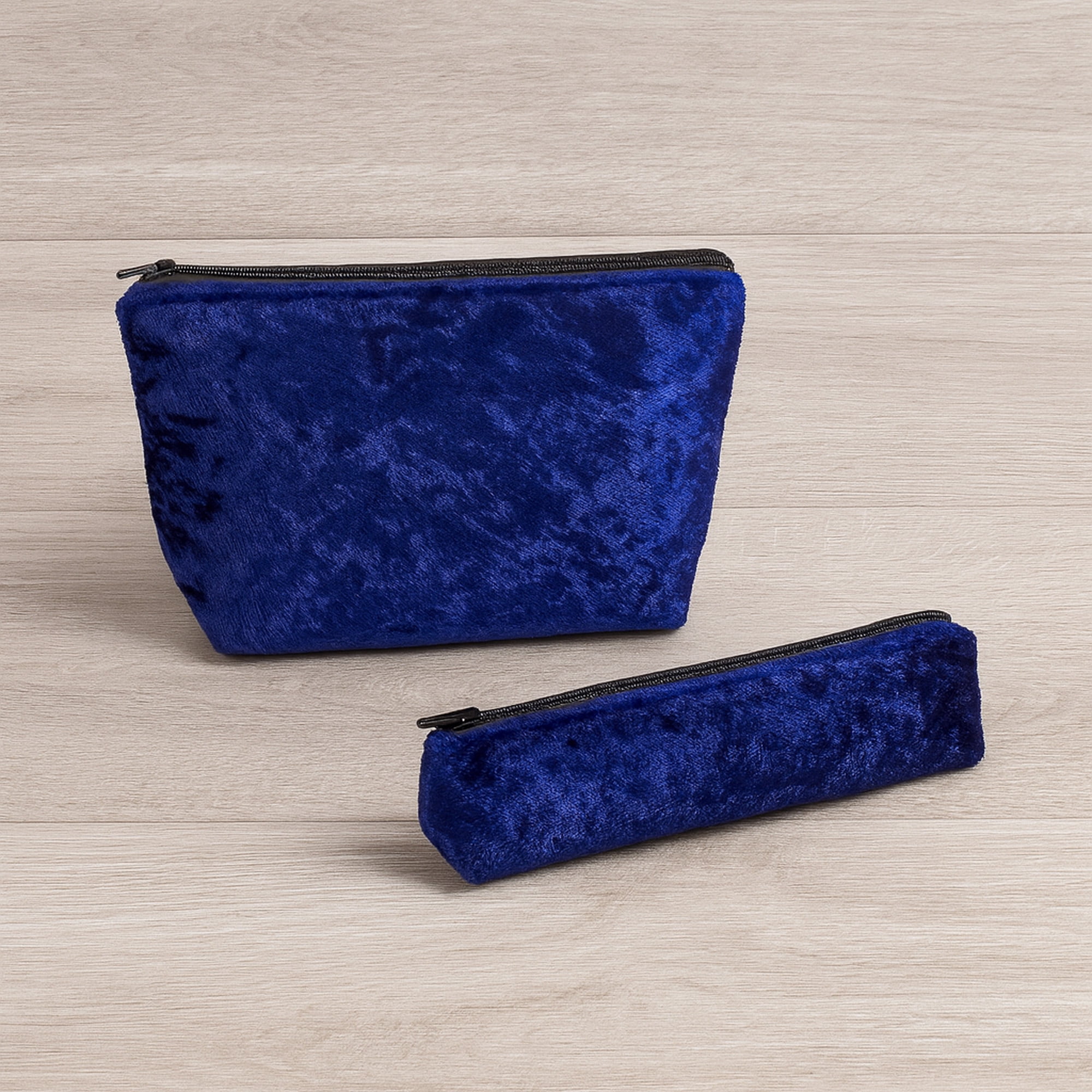Hello Hobby 2 Yards 100% Polyester Crushed Panne Precut Fabric, Blue, 58 in Wide