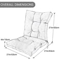 thumbnail image 6 of SHANNA Outdoor Chair Cushions, 2 Pack Tufted Thicken Waterproof Patio Chair Pad Wicker Chair Seat Cushion with Non-Slip Ties for Outdoor Furniture, Khaki, 6 of 12