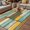 Brown, Turquoise, variant on Brown Blue Vintage Outdoor Rug for Patio/Deck/Porch, Non-Slip Large Area Rug 4 x 6 Ft, Retro Farmhouse Elegant Pastoral Indoor Outdoor Rugs Washable Area Rugs, Reversible Camping Rug Carpet Runner