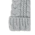 thumbnail image 3 of Time and Tru Women’s Lined Cable Knit Beanie Hat, Medium Grey Heather, 3 of 3