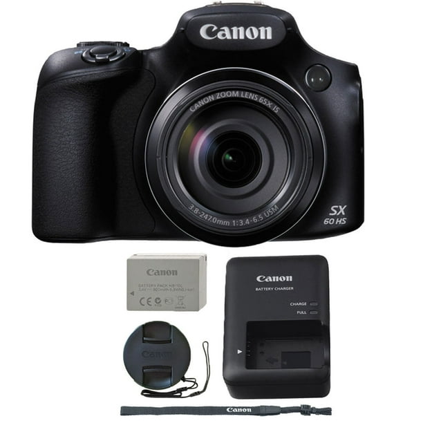 Canon PowerShot SX60 HS 16.1MP 65X Optical Zoom BuiltIn Wifi / NFC Digital Camera Black