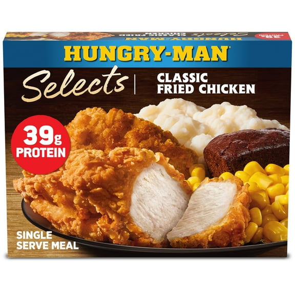 Hungry Man Selects Classic Fried Chicken, Frozen Meal, 16 oz (Frozen)