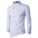 thumbnail image 2 of Hombres Casual Irregular Multicolor Botón Slim Fit Manga larga Cardigan Camisas Pompotops oipoqjl26506, 2 of 3