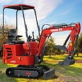 thumbnail image 6 of HUAYEE 1.2 Ton Mini Excavator with Ripper, Rake, 7.87in Bucket & Auger, HY12C Small Digger with 13.5 HP EPA Gasoline Engine, Hydraulic Thumb Clamp, In-stock in the US, 6 of 19