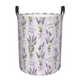 thumbnail image 6 of Lsque Lavender Flowers pattern Laundry Hamper Basket, Tall Woven Rope Hamper Basket for Clothes, Lightweight Storage Basket, Collapsible Waterproof-, 6 of 8