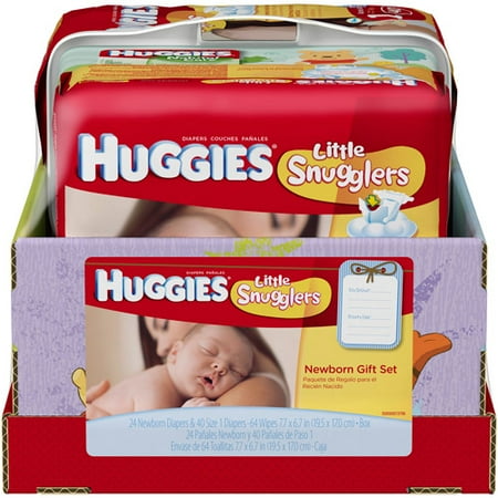 Huggies Little Snugglers Diapers Natural Care Wipes Newborn Gift Set