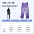 thumbnail image 2 of Salouo Snowfall Sky White Purple Print Pajama Pants for Men, Lounge Pants Elastic Waistband Casual Men's sleepwear Loungewear Sleep Pajama Pant -X-Large, 2 of 7