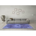 thumbnail image 3 of Ahgly Company Indoor Square Persian Blue Traditional Area Rugs, 7' Square, 3 of 4