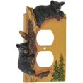 thumbnail image 2 of Black Bear Outlet Cover Home Decor - Wildlife Bear Climbing Tree Rustic Hunting with Wall Mounting Screws, 2 of 5