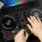 Numark Party Live DJ Controller Set with Lights, Speakers, Mixer for Serato Lite and Algoriddim Djay Pro AI