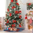 thumbnail image 4 of FMSHPON American Flag Tree Skirt Independence Day Xmas Christmas Tree Skirt Stand Mat for Holiday Party Decoration Indoor Outdoor 48 inches, 4 of 6