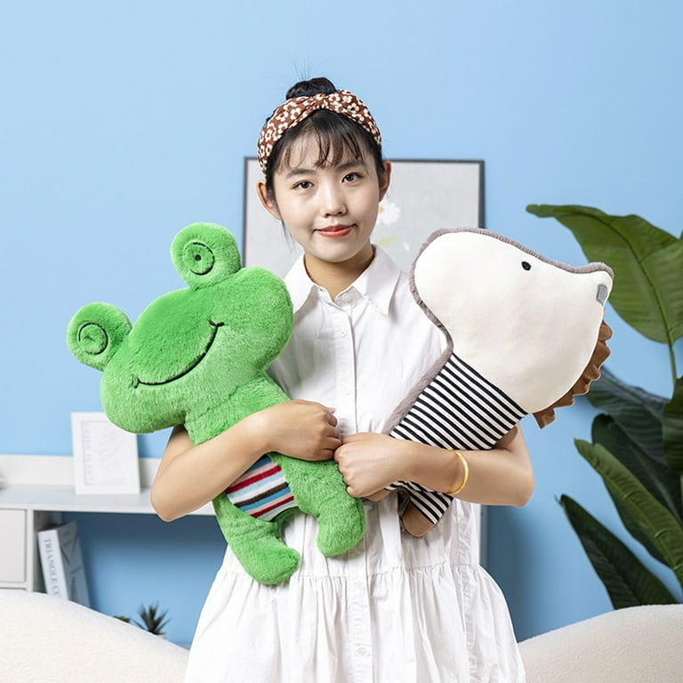 Frog Stuffed Animal - 18 Inch Stuffed Plush Toys Huggable Plush Frog Toy, Green  Frog Plush with Smiling Face Giant Gift for Kids 