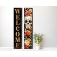 thumbnail image 4 of Vintage Dia de los Muertos Sugar Skull Welcome Porch Sign | Reversible, 4 of 7