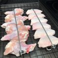 thumbnail image 5 of Rieles de sujeción para asar alitas de pollo, clip de metal para asar, tenedor de barbacoa reutilizable, rieles de ala de pollo para parrilla (2 unidades), 5 of 5