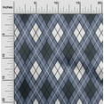 thumbnail image 1 of oneOone Silk Tabby Dusty Blue Fabric Argyle Check Sewing Fabric By The Yard Printed Diy Clothing Sewing Supplies 42 Inches Wide, 1 of 4