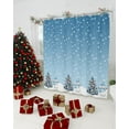 thumbnail image 2 of Polyester Fabric Navy Blue Snowman Christmas Shower Curtain, Winter Snowflake Xmas Tree, Waterproof Bathtub Curtain Bathroom Decor Set with Hooks 66 x 72 Inches,, 2 of 6