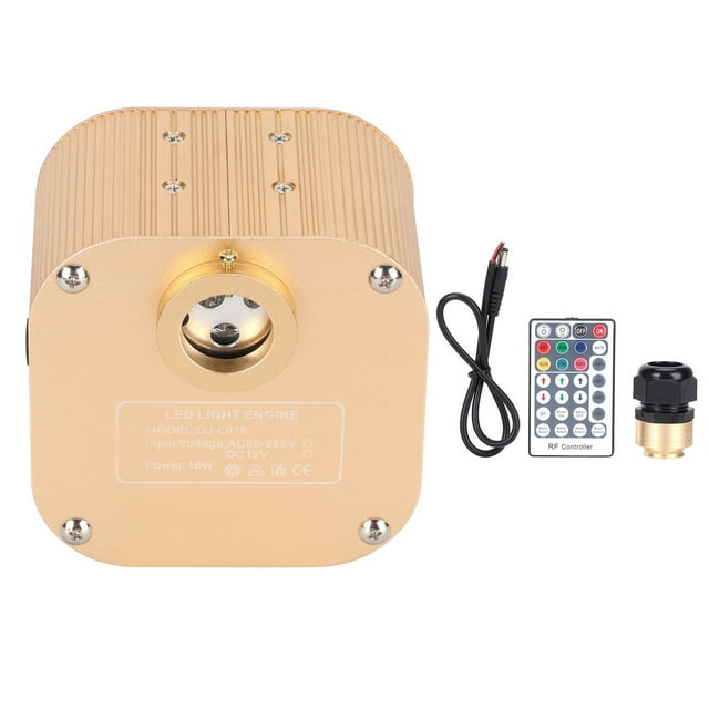 Motor de luz LED RGBW de 16 W para techo, iluminación de fibra óptica para decoración del hogar y el coche, CA 85-265 V