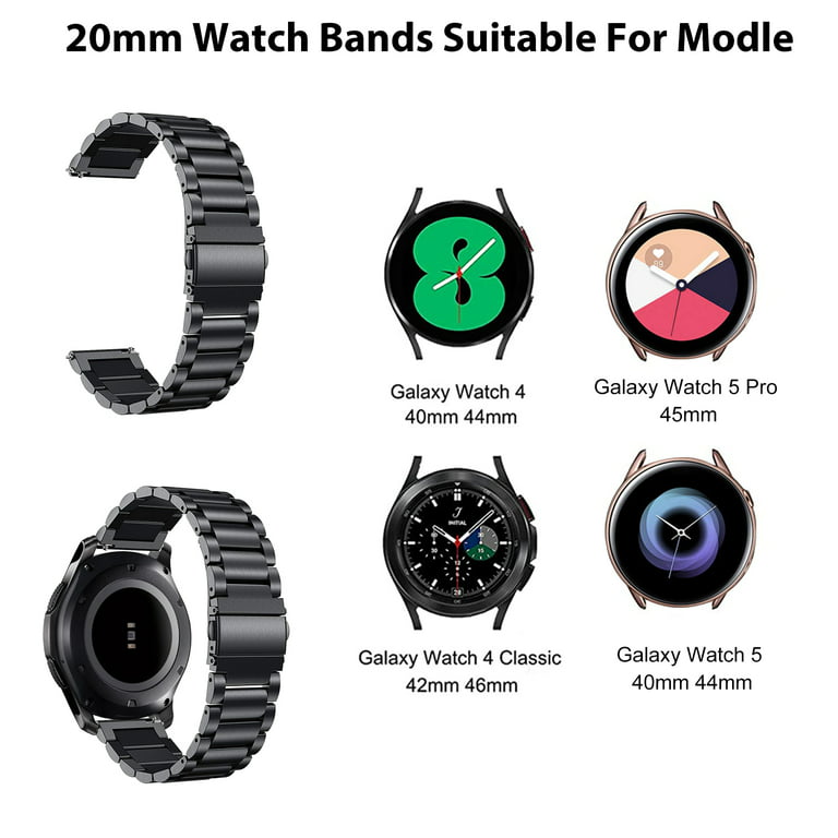  Galaxy Watch 6 Classic Bands No Gap Compatible with Samsung  Galaxy Watch 6 Classic 47mm Band, Solid Stainless Steel Band for Galaxy  Watch 5 Pro 45mm/Galaxy Watch Classic 4 46mm 42mm