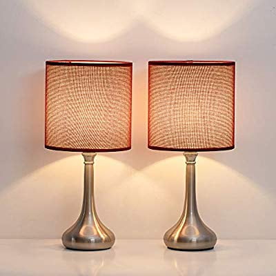 Table Lamps Set of 2 - Vintage Nightstand Lamps, Small ...