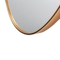 thumbnail image 4 of The Urban Port 35 Inch Oval Hanging Accent Wall Mirror with Metal Frame, Matte Gold, 4 of 6