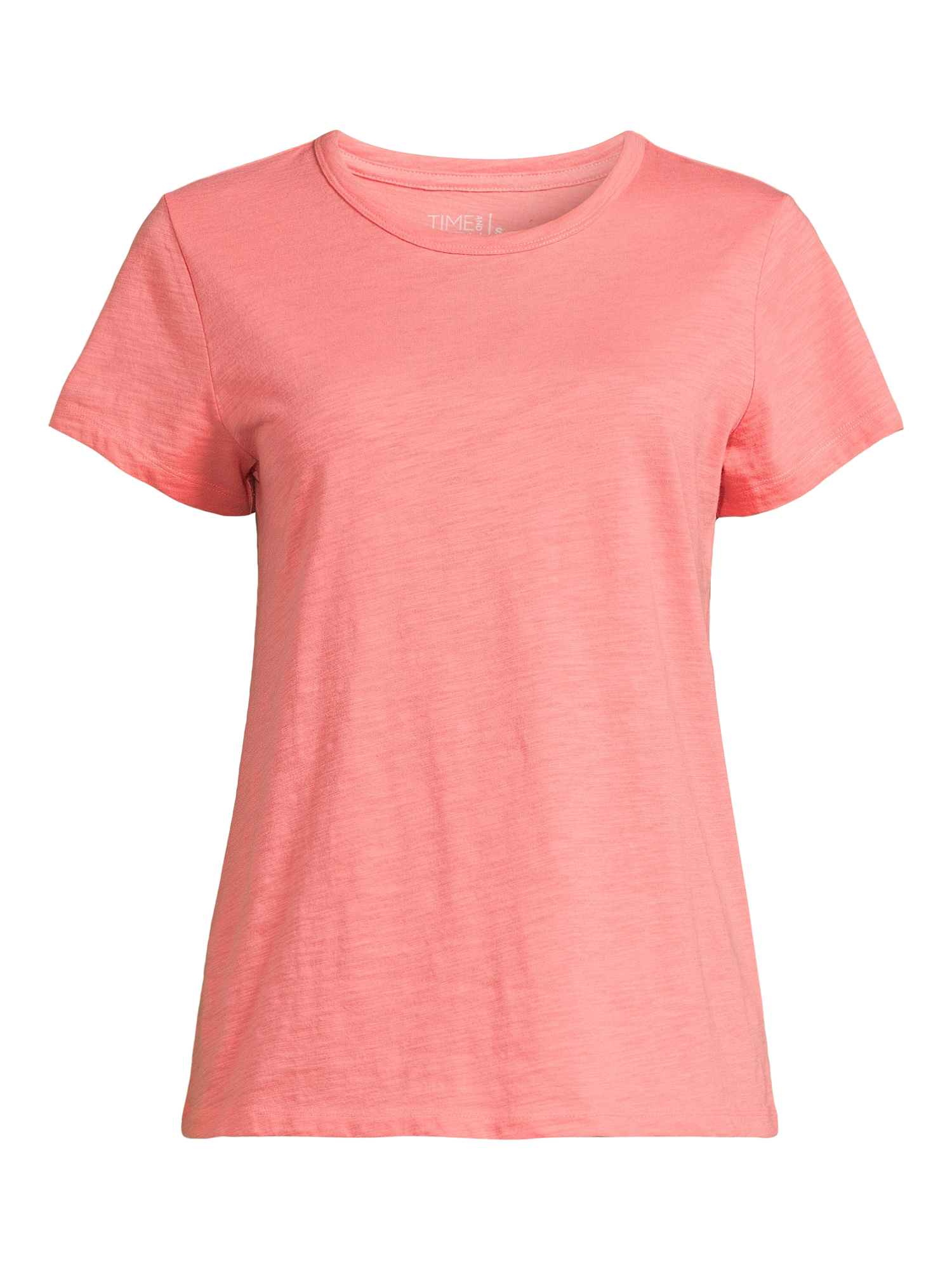 Time and Tru Women's Slub Texture Tee with Short Sleeves, Sizes S-XXXL - image 5 of 5
