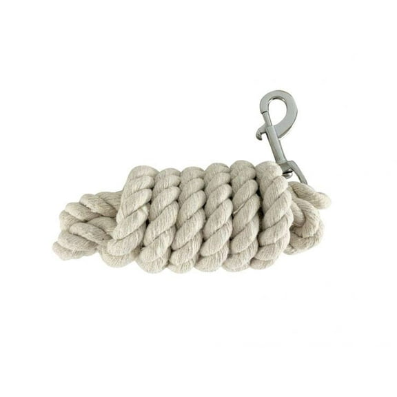 3-Ply White Cotton Lead Rope w/ Bolt Snap
