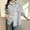 Blue, variant on Women's Oversized Button Down Shirt, Lightweight Breathable Linen Blend Blouse, Long Sleeve Collared Sun Protection Top with Pocket White L