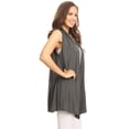 thumbnail image 3 of Women's Sleeveless Draped Open Front Cardigan Vest, 3 of 5