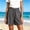 Gray, variant on JUSLIO Shorts Women,Lightweight Casual High Waist 5" Mid-Length Shorts,Summer ,Black,Size L