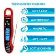 thumbnail image 4 of Kona Instant Read Meat Thermometer - Folding Waterproof  Thermometer with Backlight & Calibration, 4 of 5