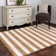 thumbnail image 3 of Brown Stripes Washable Area Rug 2.7x5 Modern Abstract Linens Farmhouse Low-Profile Small Area Rugs with Non Slip Backing Indoor Floor Carpet for Entrance Living Room Bedroom Home Office, 3 of 9