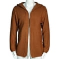 thumbnail image 2 of Men's Long Sleeve Casual Shawl Collar Plain Knitted Pocket Cardigan Jacket Outwear Brown XL, 2 of 3