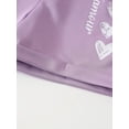 thumbnail image 6 of Fdqin Girls Shorts 4 Pcs Heart Print Athletic Kids Workout Short Beach Summer Vacation Pants Pink Purple Grey Black 4-5 Years, 6 of 8