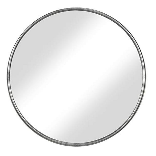 Martin Svensson Home Miroir Mural Rond Encadré en Étain Antique de 36 Pouces, Diamètre