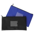 thumbnail image 5 of IDEANATEGRATE 2Pcs Elegant Appearance Cash Bag With Lock for Bank Deposit and Daily Use 11.40X6.29X0.51In, 5 of 8