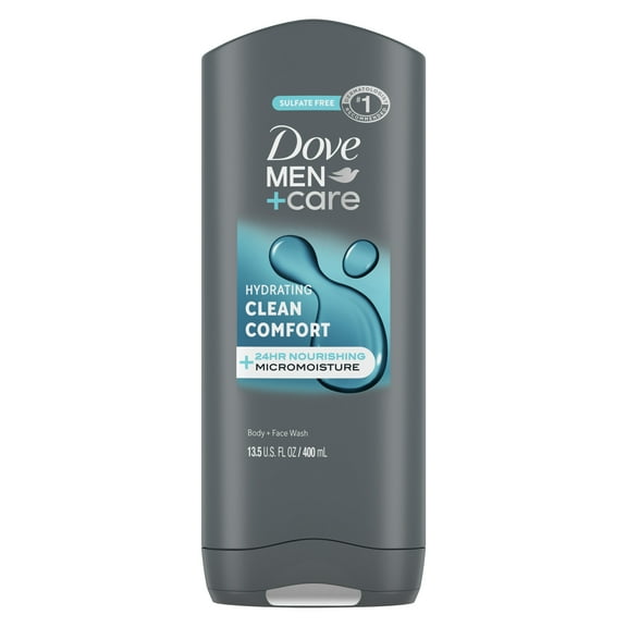 Dove Men Care Daily Use Face & Body Wash for Men Clean Comfort All Skin, 13.5 oz