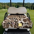 thumbnail image 3 of COEQINE Golf Cart Seat Cover Blanket Towel Accessories, Portable Foldable Design with Carry Handle, Universal Fit for EZGO/Yamaha/Club Car with 4 Pockets, Cow Leopard Print, 3 of 8