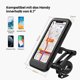 thumbnail image 3 of Soporte para teléfono móvil para bicicleta, soporte impermeable para smartphone con pantalla táctil, giratorio 360°, altura ajustable hasta 6,7 pulgadas, para motocicleta, 3 of 5