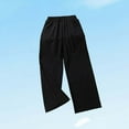 thumbnail image 4 of Black Boy Girl Loose Fit for Kids Girl Boy Midi Knee Length Lounge Thin Flare Bell Bottom Straight Leg Basic Long Bootcut Leg Skirt Trousers Pants Child 2025 Clothing 9 Years, 4 of 4