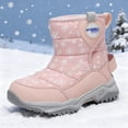 thumbnail image 5 of Afuyipoi Kids' Snowflake Print Winter Snow Boots Warm Fleece Lined Outdoor Active Sport Boots Size 9.5 Little Kid - 3 Big Kid Beige Size 12 Little Kids, 5 of 7