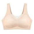thumbnail image 2 of Kureaily Women's Summer Comfort Sports Fitness Gathering Traceless Latex Large Back Bra Comfort Push Up Bras, 2 of 5