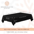 thumbnail image 2 of Mantel blanco clásico WEALUXE negro de 60 x 102 pulgadas para mesa de 6 pies, 2 of 8