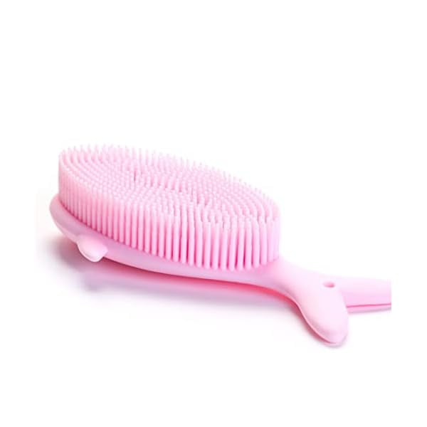 wonima11 Premium Sensory Brushes for Kids or Autism,Soft Silicone Body Scrubber,2 in 1 Sensory Room Occupational Therapy,Silicone Loofah,Pets Shower Brush Bath Brush Shampoo Brush