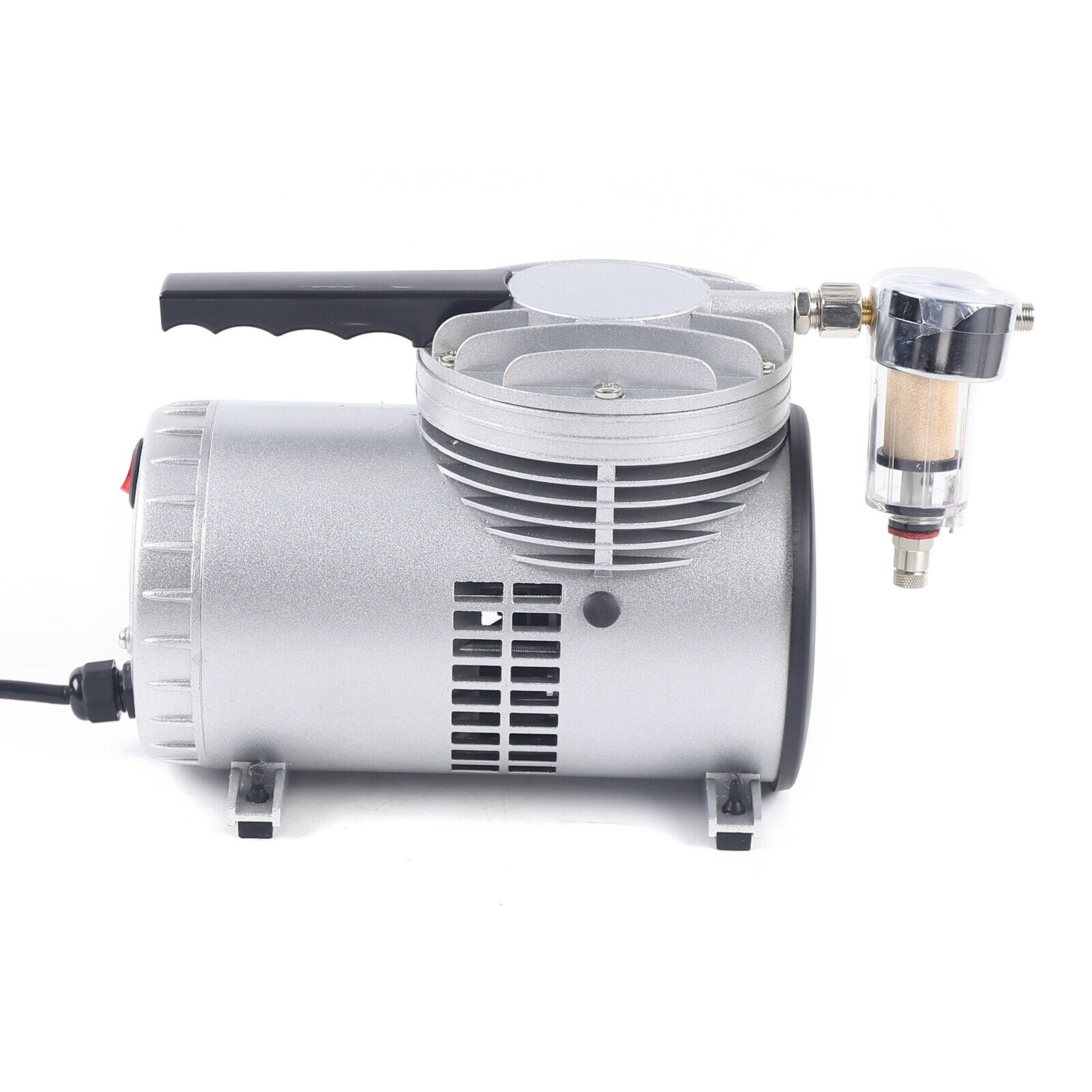 1/6HP Oilless Diaphragm Vacuum Pump Small Oil Free Vacuum Gauge Suction Pump 20-23L/min Air Flow